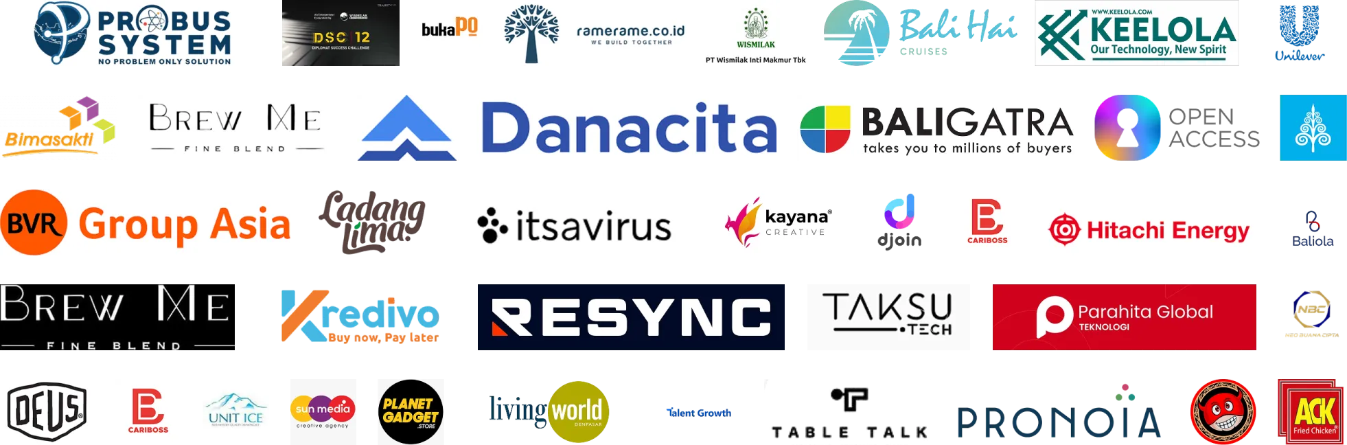 Partnership Logos - Mediatech's trusted partners including leading brands from F&B, education, property, technology and other sectors